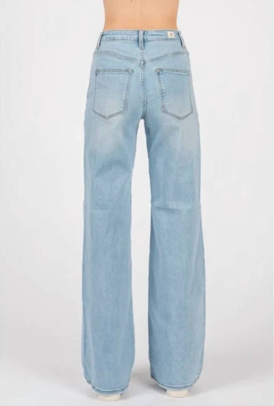 NEW LETTER TO JULIET rigid slouchy wide-leg jean in light denim - Picture 3 of 3